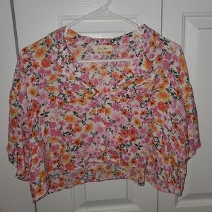 Love Notes floral crop top